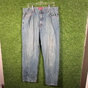 Vintage Chaps‎ Denim Jeans Mens 36x30 Blue Straight Leg Classic Fit Cotton